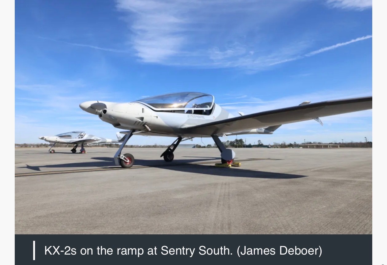 KX-2 aircraft on the ramp at Sentry Savannah